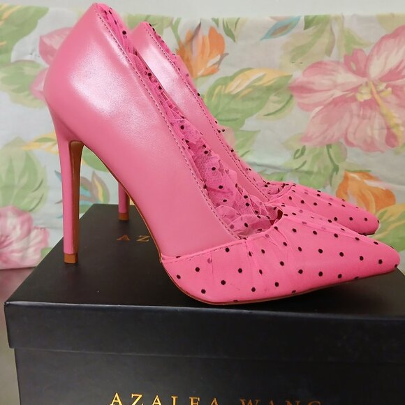 Azalea Wang AKIRA-Discreet Pink- Polka Dot Tulle Skirt - Picture 9 of 16